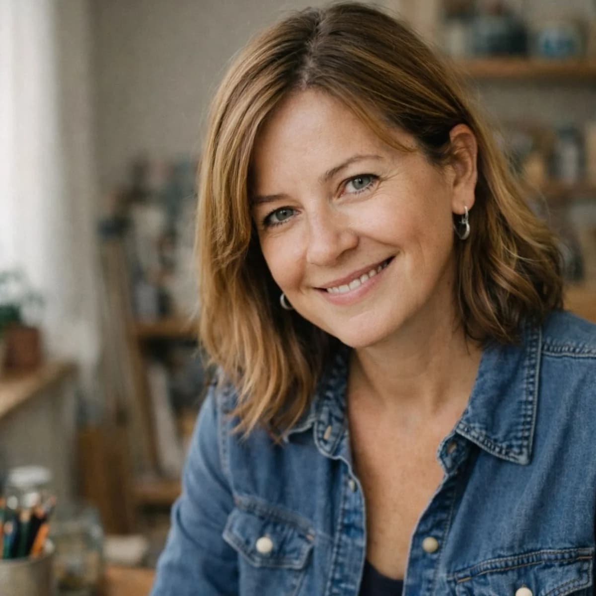 Katie, instructor and creator of The Glowing Birds Gouache Workshop